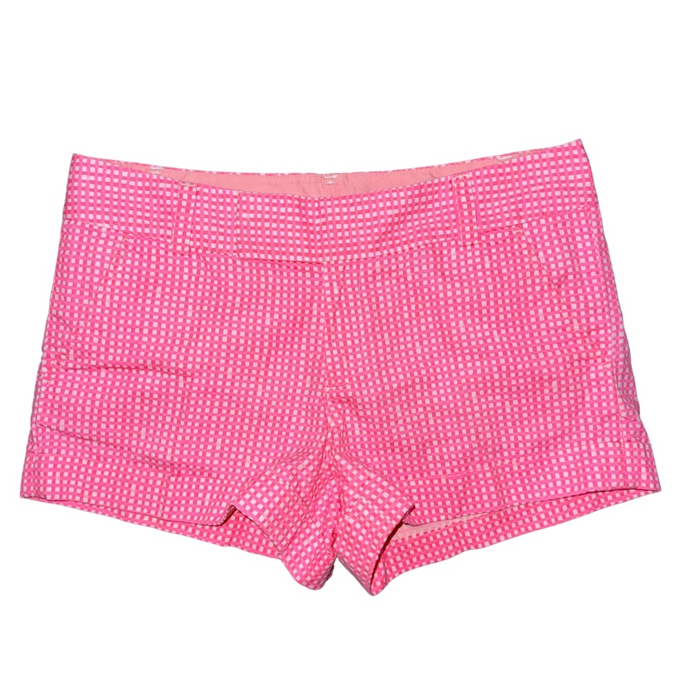 Lilly Pulitzer Pink Gingham Barclay Shorts Preppy Coastal Dopamine Maximalist